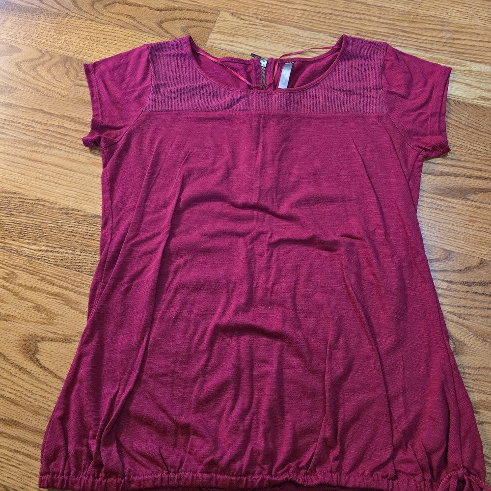 TYME Maternity Fuscia Short Sleeve Tee